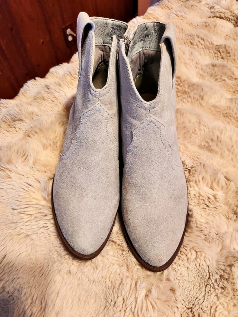 Sugar Blue Ankle Boots Gray US 7.5 Like New